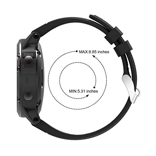 TOPsic Garmin Fenix 5 Banda, Silicona Reemplazo Correa con 2pzs Destornilladores para Garmin Fenix 5 / Forunner 935 Smart Watch, 13.5cm-22.5cm, no Adapta a Fenix 5X, 5s