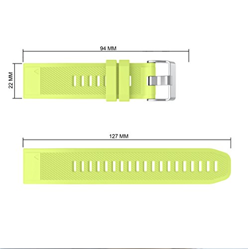 TOPsic Garmin Fenix 5 Banda, Silicona Reemplazo Correa con 2pzs Destornilladores para Garmin Fenix 5/Forunner 935/Fenix 5 Plus/Fenix 6/Fenix 6 Pro, 13.5cm-22.5cm, no Adapta a Fenix 5X, 5s