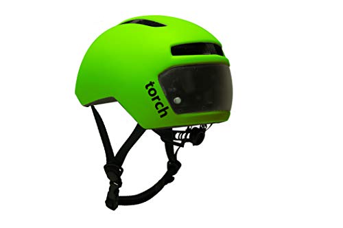 Torch T2 Casco De Bicicleta Con Luces Integradas Verde Fresco