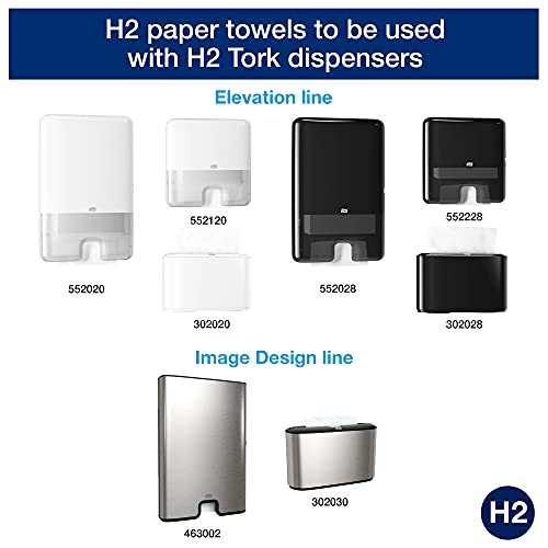 Tork 100297 Xpress Extra Soft Hand Paper Towels H2 / Soft Absorbent Multifold Hand Towels Premium / Mfold Compatible with Tork H2 System / 21 x 100 Sheets (34 x 21 cm)