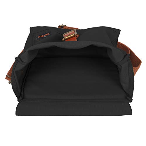 TOURBON Bolsa de ciclismo de lona para manillar de bicicleta Bolsas de almacenamiento de hombro (negro)