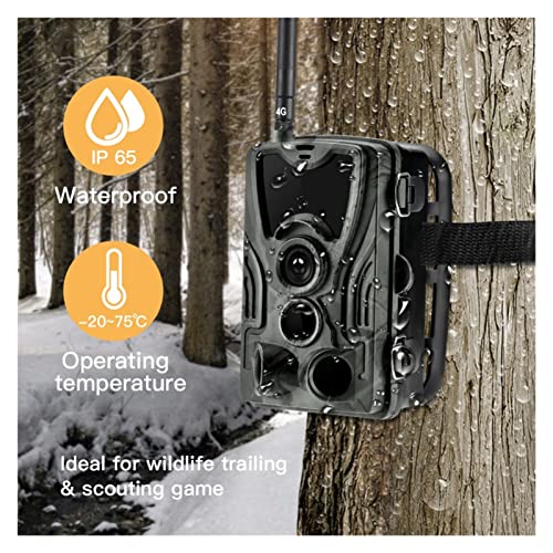 Trail camera Gratis APP 4G Cámara de senderos for monitoreo de vida silvestre 2k 30mp Vigilancia de la caza de la vida silvestre Cámaras inalámbricas celulares HC801 Más ( Color : U-S )