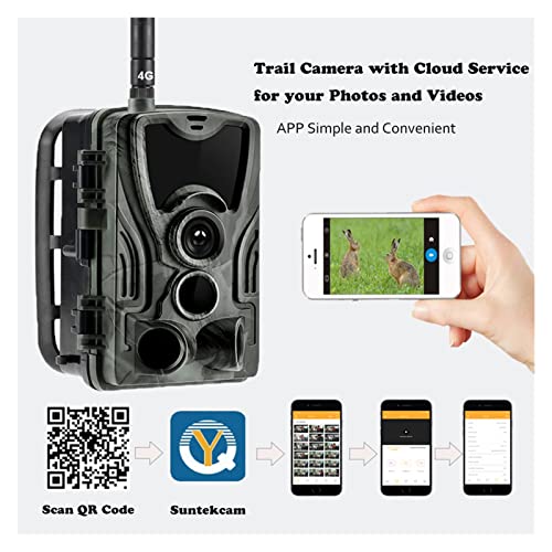 Trail Camera Gratis App 4G Cámara de senderos for monitoreo de Vida Silvestre 2k 30mp Vigilancia de la Caza de la Vida Silvestre Cámaras inalámbricas celulares HC801 Más (Color : U-S)