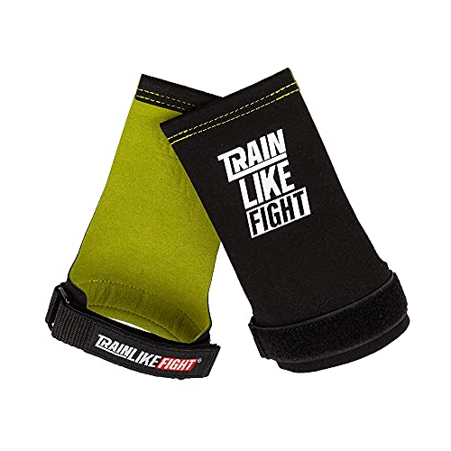 TRAINLIKEFIGHT Icon 0H - Calleras para Cross Training, calistenia, Ejercicios gimnásticos, protección para Tus Manos - Icon Green - S