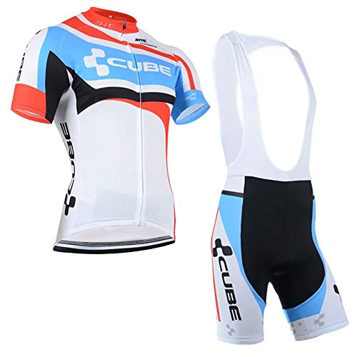 Traje Ciclismo Hombre para Verano, Ciclismo Maillot y Culotte Ciclismo Culote Bicicleta con 3D Gel Pad para Deportes al Aire Libre Ciclo Bicicleta