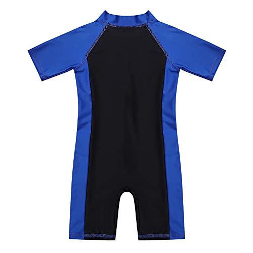 Traje De Baño Niñas Traje De Baño De Secado Rápido Mangas Cortas con Cremallera Traje De Baño Shorty Traje De Baño Traje De Baño Rash Guard Mono (Color : D, Kid Size : 6#)