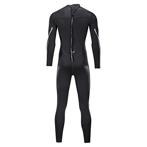 Traje De Baño Traje De Neopreno De Triatlón De Cuerpo Completo para Hombres De 3 Mm para Nadar En Canoa, Navegar En Kayak Y Hacer Surf De Remo (Color : Black, Size : L)