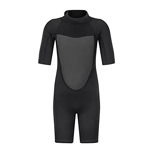 Traje De Baño Wetsuit Traje De Neopreno Corto De 2 Mm para Niños Y Niñas para Niños, Traje De Buceo Negro Completo, Traje De Baño Térmico, Mono (Color : Black, Size : 4XL)