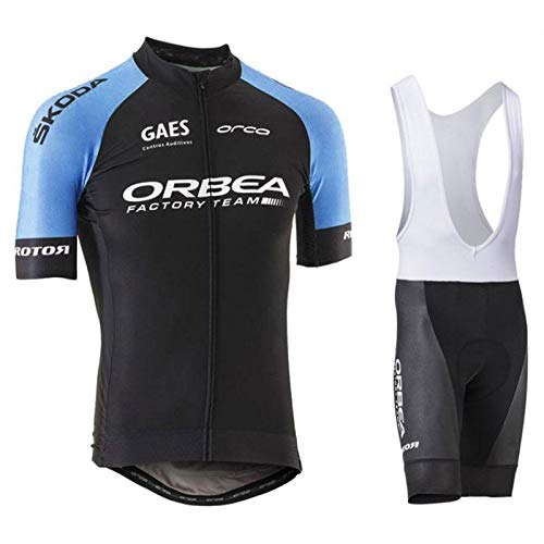 Traje de Ciclismo Hombre de Equipos Profesionales. Culotte y Maillot. Ropa Ciclismo con Badana 12D Gel Pad para MTB Spinning, Equipacion Ciclismo Bicicleta de Carretera