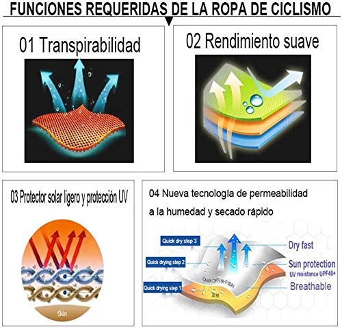 Traje de Ciclismo para Hombre Otoño e Invierno más Cachemir, abrigado y Transpirable, Ropa de Ciclismo de Manga Larga y Mallas 3D para MTB, Spinning, Bicicleta de Carretera,Térmico Ropa MTB (1,L)