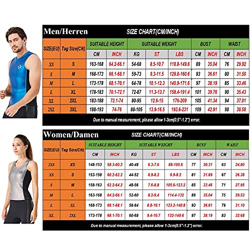 Traje De Neopreno Hombre Mujer 2 Mm Chaleco De Buceo Térmico Tops De Traje De Neopreno Sin Mangas Traje De Baño para Scuba Surf Esnórquel Natación Deportes Acuáticos,Men Silver,S