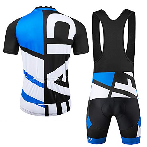 Traje Equipacion Ciclismo Hombre Verano Maillot Ciclista Manga Corta con Corto con 3D Gel Pad Ciclista Hombre Verano