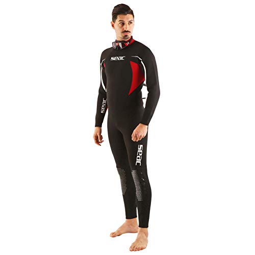 Traje húmedo completo Relax de Seac diseñado para hombre y mujer, con un grosor de 2,2mm y hecho en neopreno High Stretch Comfortable; pensado especialmente para la práctica del buceo de botella