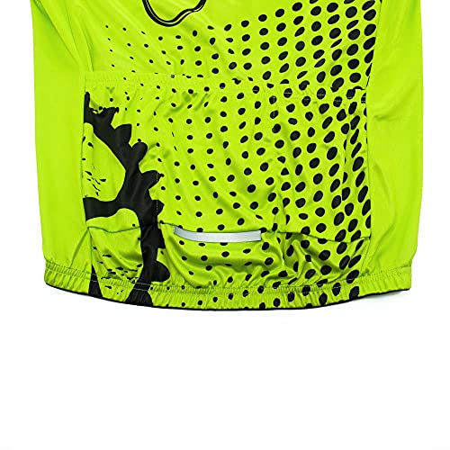 Traje Jerseys de Ciclismo Maillot Ciclista de Manga Larga para Hombre+Pantalone Set de Ciclismo con Almohadilla de Gel 20D,Ropa de Ciclismo de Bicicleta de Montaña-Respirable/Cómodo/Secado Rápido