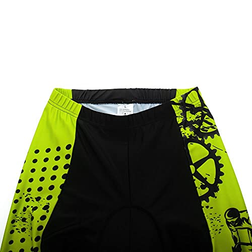 Traje Jerseys de Ciclismo Maillot Ciclista de Manga Larga para Hombre+Pantalone Set de Ciclismo con Almohadilla de Gel 20D,Ropa de Ciclismo de Bicicleta de Montaña-Respirable/Cómodo/Secado Rápido
