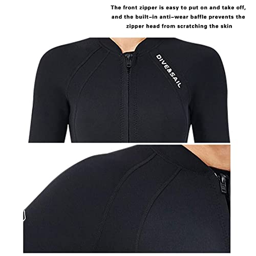 Trajes de Neopreno Wenlia de 2mm para Mujer, Chaqueta de Manga Larga, Traje de Piel de Buceo, Parte Superior para Buceo, Surf, esnórquel, natación