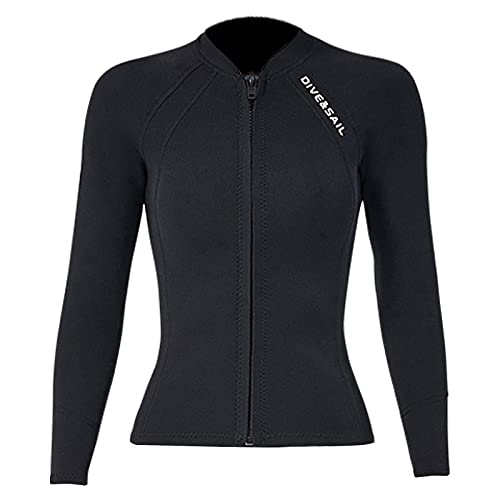 Trajes de Neopreno Wenlia de 2mm para Mujer, Chaqueta de Manga Larga, Traje de Piel de Buceo, Parte Superior para Buceo, Surf, esnórquel, natación