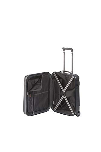 Travelite Valise trolley "Vector" avec 2 roues anthracite Maleta, 55 cm, 44 liters, Negro (Anthracite)