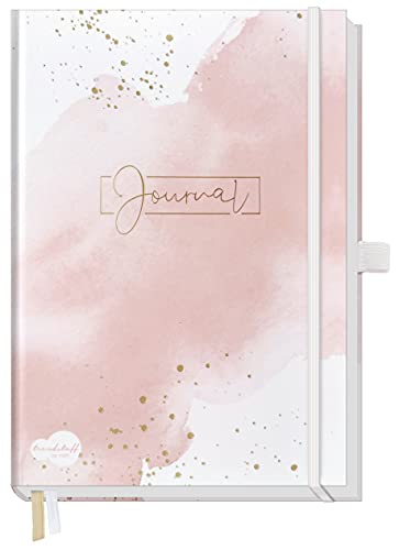 Trendstuff Premium Bullet Journal Dotted [Blush] Cuaderno A5 con puntos | 188 páginas de papel grueso | Diario con cuadrícula de puntos, banda de goma, soporte para bolígrafo