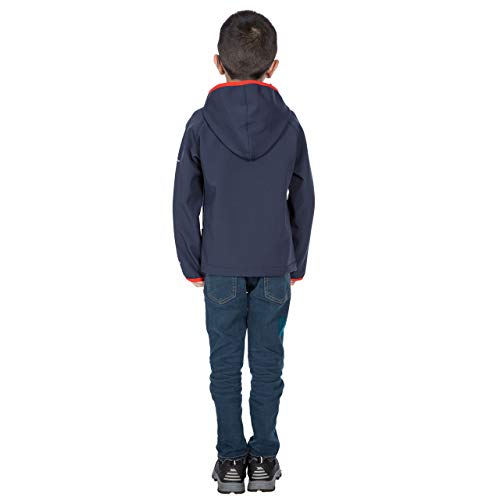 Trespass Kian Chaqueta Softshell con Capucha crecida, Infantil, Azul Marino, 5/6