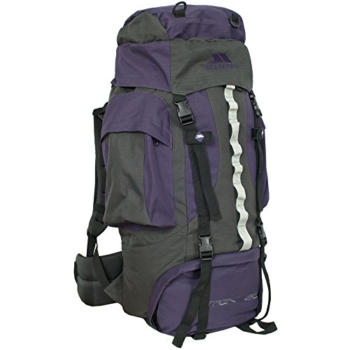 Trespass - Mochila de acampada / Hiking Modelo Trek 66 (66 litros) - Acampada / Camping (Talla Única/Rojo/gris)