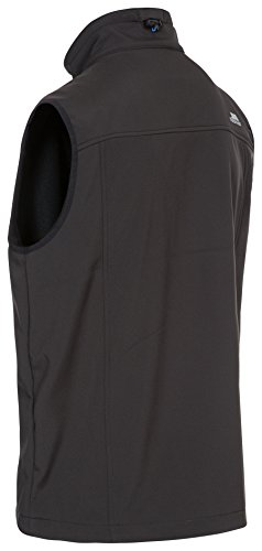 Trespass Vassus, negro, L, chaleco Softshell resistente al viento para hombre, grande, negro