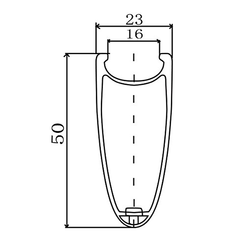 TRIAERO Ruedas de Bicicleta de Carretera de Carbono estándar 50 mm 700C Freno de llanta Aero 1510g 23 mm Externo, 16 mm Interno Equilibrio de Ancho de Escalada, aerodinámico y Viento Cruzado