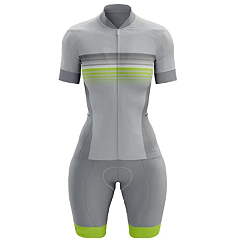 Triatlón con triatlón para mujer de una pieza de manga larga Tri-traje - Secado rápido acolchado adelgazante para ciclismo (Color : 2, Size : XX-SMALL)