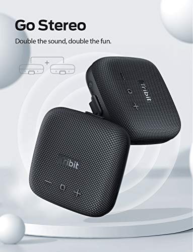 Tribit StormBox Micro Altavoz Bluetooth. Altavoz portátil Impermeable IP67 y a Prueba de Polvo. Ideal para Bicicletas, con un Sonido Envolvente y Potente, Alcance Bluetooth de 30 Metros (Black)
