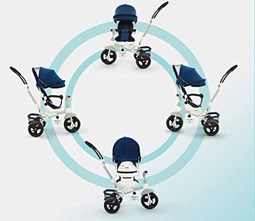 Triciclo de bebé Triciclo Cochecitos plegable Carrito de bebé Dirección / bicicleta Carrito de bebé / Bicicleta de bebé Carrito de bebé, 1-6 años (Color: Azul) (Color: Azul) s para 1-3 años (Color: