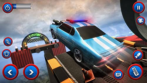 Tricky Police Car Stunts: juego de carreras de coches de carreras