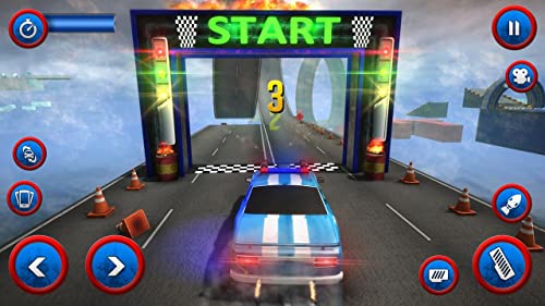 Tricky Police Car Stunts: juego de carreras de coches de carreras