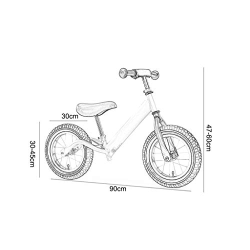 Trike Bicicleta equilibrada para niños, ultraligera para niños al aire libre, para principiantes, rueda de radios inflable, sin pies, de 2 a 6 años, 3 colores, pequeña (Color: Rojo) Happy house