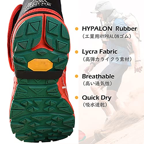 TRIWONDER Polainas Trail Running Transpirable Durable para Pierna Camping Montaña Senderismo Mujer (Verde y Negro - S/M)