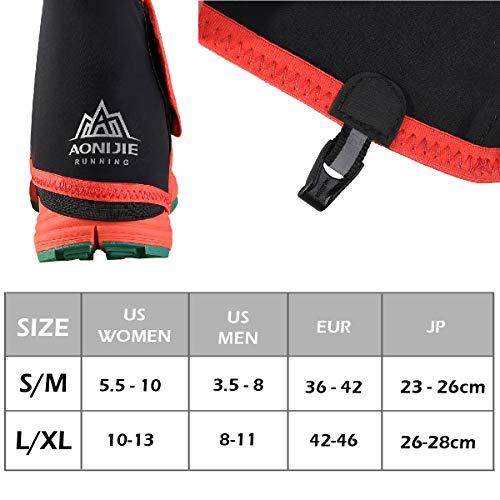 TRIWONDER Polainas Trail Running Transpirable Durable para Pierna Camping Montaña Senderismo Mujer (Verde y Negro - S/M)