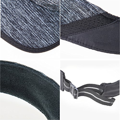 TRIWONDER Visera Ajustable Protección UV Gorro de Deporte Unisex para Tenis Golf Béisbol Pádel Correr al Aire Libre (Azul Marino)