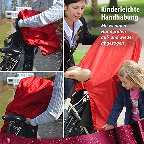 TROCKOLINO Funda Impermeable para sillitas Infantiles de Bicicletas - Negro