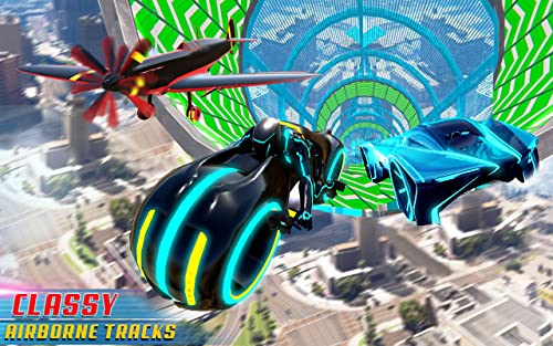 Tron Bike Transform Car Driving Simulator | Sci-fi bike adventure | Mega ramp stunts | extreme bike stunts | real car driving simulator | Car Games | Bike games