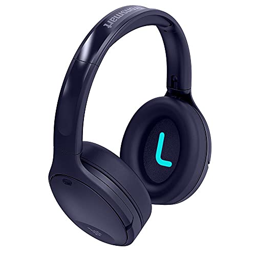 Tronsmart Apollo Q10 ANC Auriculares Inalambricos Bluetooth 5.0, Cancelación Activa de Ruido, 100 Horas de Reproducción, Cascos Circumaurales con 5 Micrófonos, Control Táctil, Cómodo y Plegable - BLU