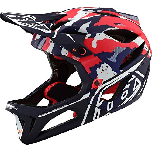 Troy Lee Designs 115756011 - Casco de moto Stage Tactical de policarbonato para protección máxima en caso de impacto unisex - Adult, Red/White/Black, XS/S