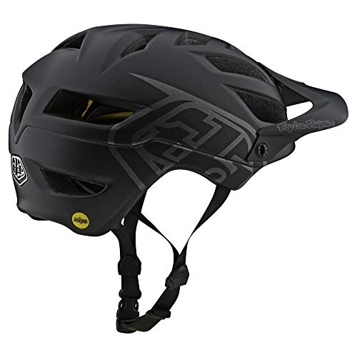 Troy Lee Designs Adult Half Shell | Cycling | All Mountain | Mountain Bike A1 Classic Helmet W/MIPS (Black, Small)