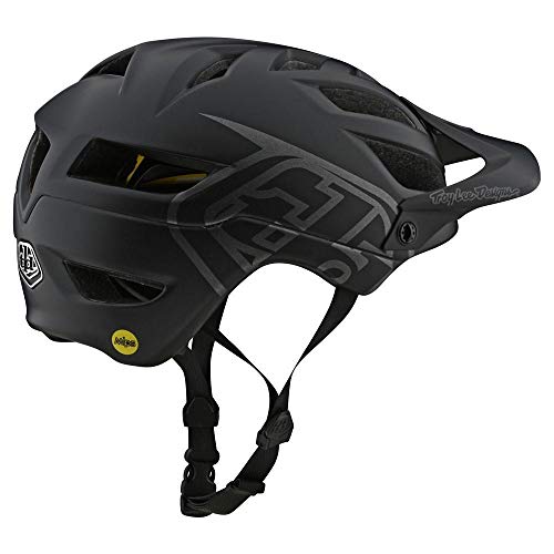 Troy Lee Designs Adult Half Shell | Cycling | All Mountain | Mountain Bike A1 Classic Helmet W/MIPS (Black, XL/XXL)