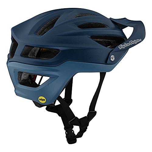 Troy Lee Designs Adulto | All Mountain | Casco de bicicleta de montaña Half Shell A2 señuelo W/MIPS (azul ahumado, XL/XXL)