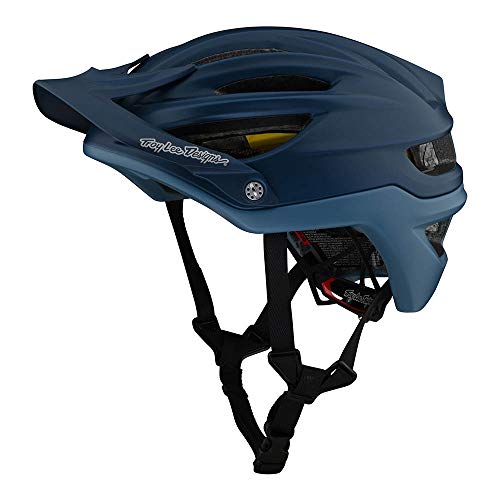 Troy Lee Designs Adulto | All Mountain | Casco de bicicleta de montaña Half Shell A2 señuelo W/MIPS (azul ahumado, XL/XXL)