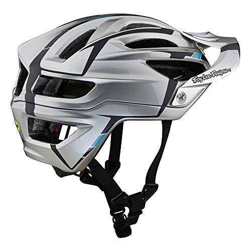 Troy Lee Designs Adulto | All Mountain | Casco de bicicleta de montaña Half Shell A2 Sliver W/MIPS (Plata/Borgoña, SM)