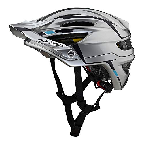 Troy Lee Designs Adulto | All Mountain | Casco de bicicleta de montaña Half Shell A2 Sliver W/MIPS (Plata/Borgoña, SM)