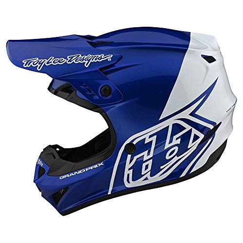 Troy Lee Designs Adulto | Offroad | Motocross | GP Block Casco (azul/blanco, pequeño)