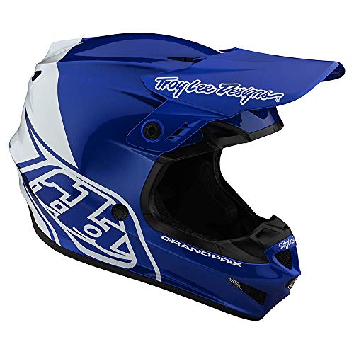 Troy Lee Designs Adulto | Offroad | Motocross | GP Block Casco (azul/blanco, pequeño)