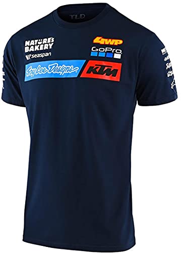Troy Lee Designs Camiseta Azul Marino Patrocinadores Oficial del Equipo 2020