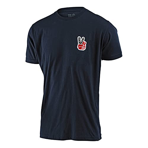 Troy Lee Designs Camiseta Peace Out (Pequeña) (Azul Marino)